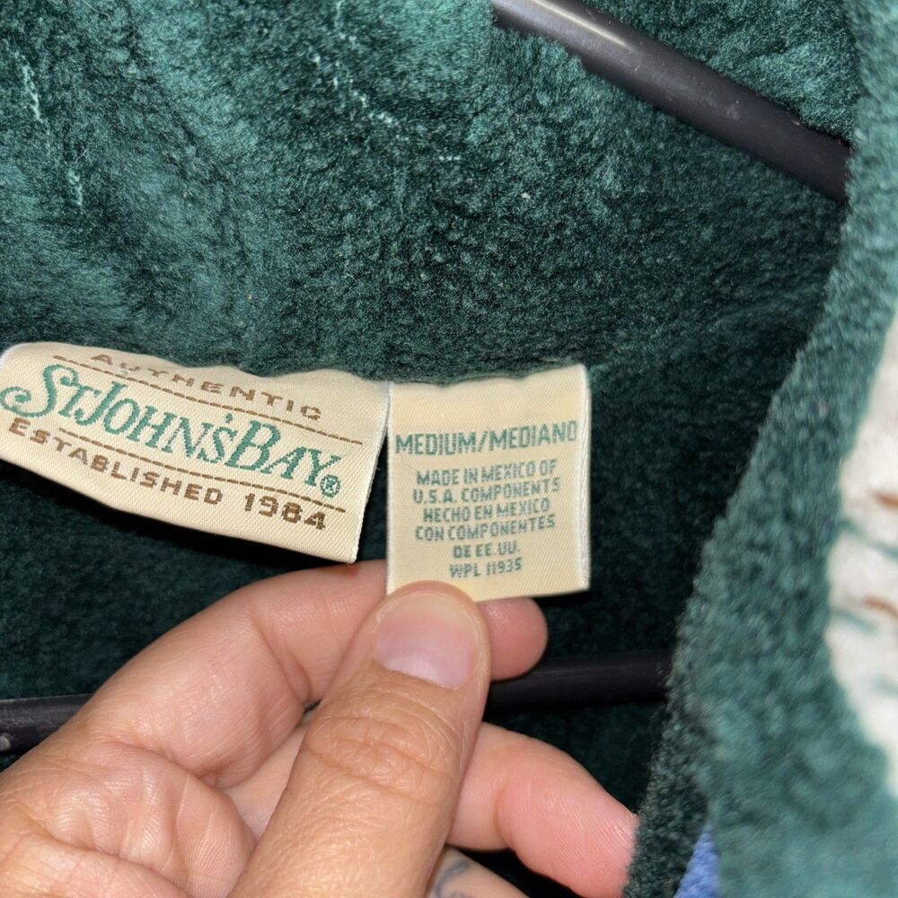 Womens Oversized Vintage St John’s Bay Fleece Jacket - Picture 2 of 6